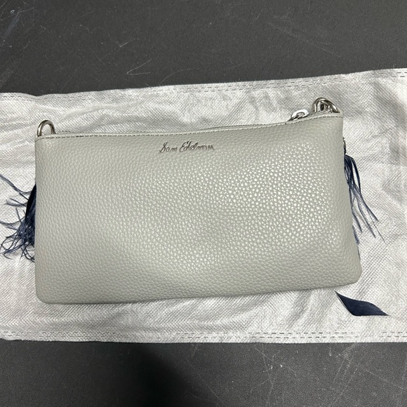 NEW Sam Edelman Clutch Evening Bag with feathers and jewels
